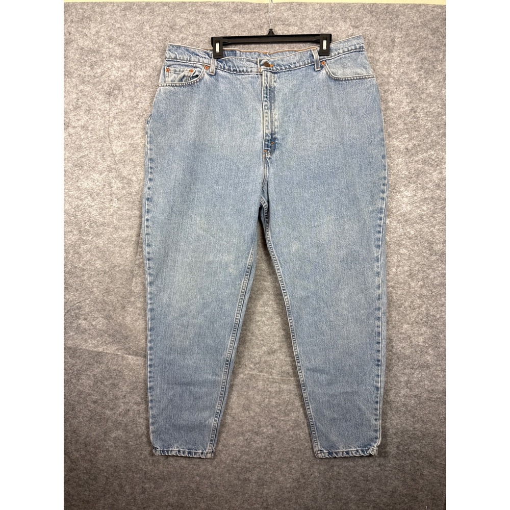 Vintage Levis 522 Tapered Fit Jeans Light Wash High Rise Denim Womens 24 Med USA